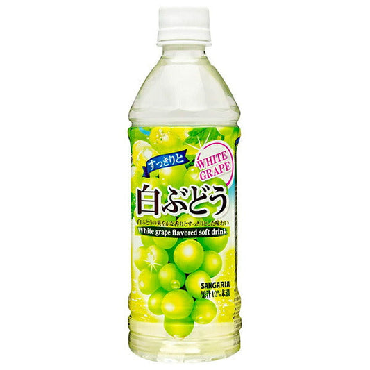 Sangaria Refreshing White Grape 500ml PET Bottle x 24 Bottles [Ships from Japan] 