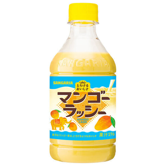 サンガリア とろけるおいしさ マンゴーラッシー 420mlペットボトル×24本入【日本出荷】