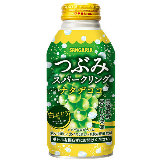 Sangaria Tsubumi Sparkling Nata de Coco 380g bottle can x 24 pieces [Shipped in Japan]