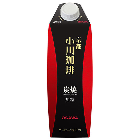 Ogawa Coffee Ogawa Coffee Store Charcoal Coffee Sweetened 1000ml Paper Pack x 12 (6 x 2) [Shipped in Japan]