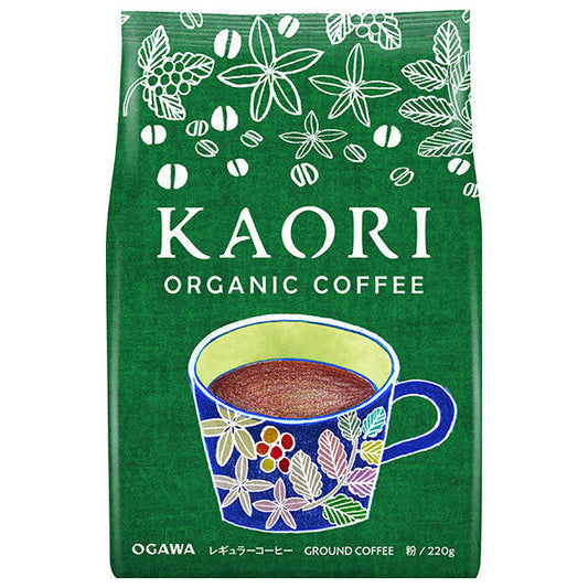 Ogawa Coffee Kaori Organic Coffee (Powder) 220g x 12 bags [Shipped in Japan]