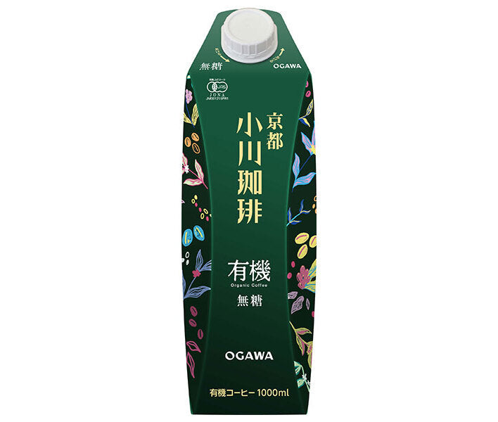 Ogawa Coffee Kyoto Ogawa Coffee Organic Coffee Unsweetened 1000ml paper pack x 6 bottles [Shipped in Japan]