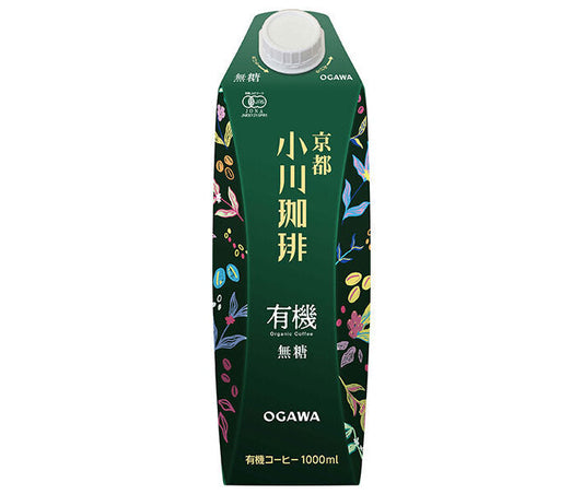 Ogawa Coffee Kyoto Ogawa Coffee Organic Coffee Unsweetened 1000ml paper pack x 6 bottles [Shipped in Japan]