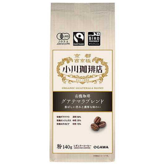 Ogawa Coffee Organic Guatemalan Blend Ground Coffee, 140g x 5 boxes [Ships from Japan] 