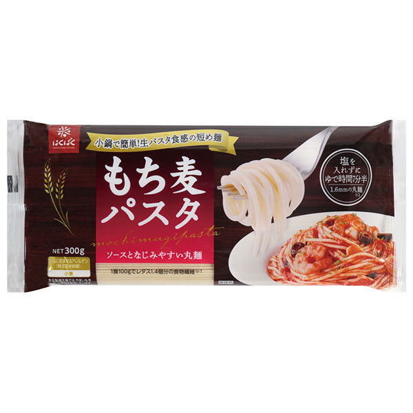 Hakubaku Mochi Barley Pasta Round Noodle Type 300g x 10 bags [Shipped in Japan]