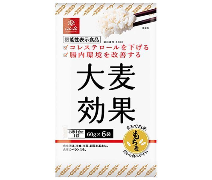 はくばく 大麦効果 360g(60g×6袋)×6袋入【日本出荷】