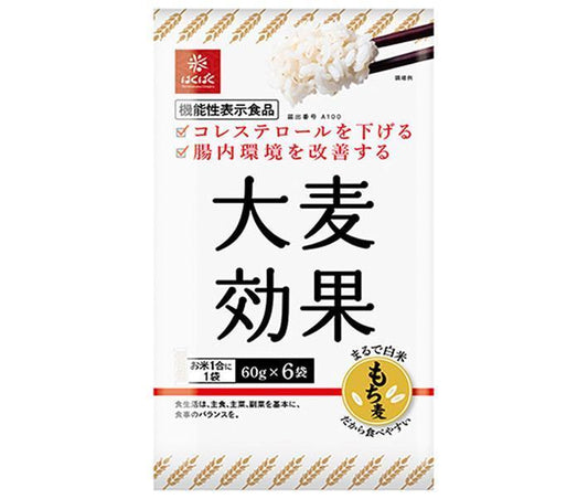 Hakubaku Barley Effect 360g (60g x 6 bags) x 6 bags [Ships from Japan] 