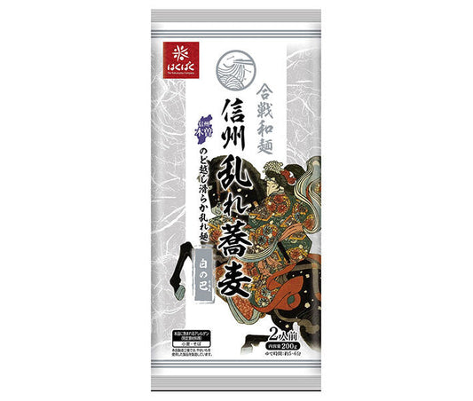 Hakubaku Shinshu Ranre Soba Noodles, White Tomoe Pattern, 200g x 12 bags [Ships from Japan] 