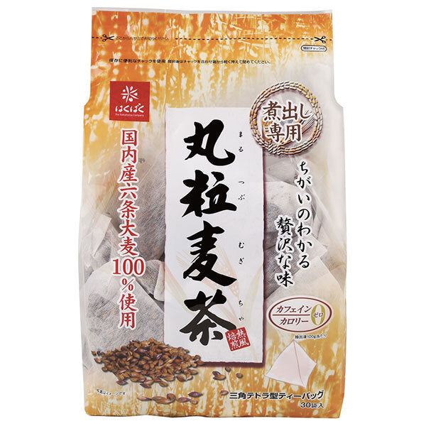 Hakubaku Round Barley Tea, 30 bags x 12 bags [Ships from Japan] 