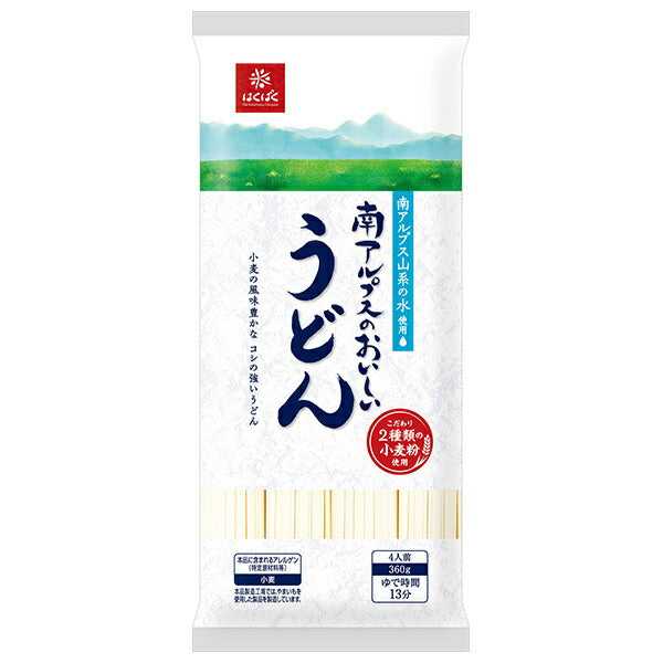 はくばく 南アルプスのおいしいうどん 360g×12袋入【日本出荷】