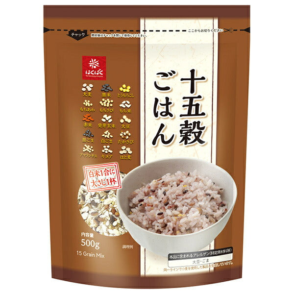 Hakubaku 15-Grain Rice 500g x 6 Bags [Ships from Japan]
