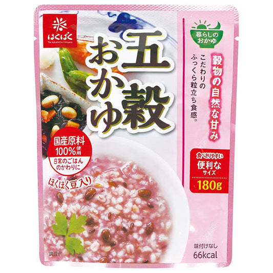 Hakubaku Five Grain Porridge, 180g x 24 bags [Ships from Japan] 