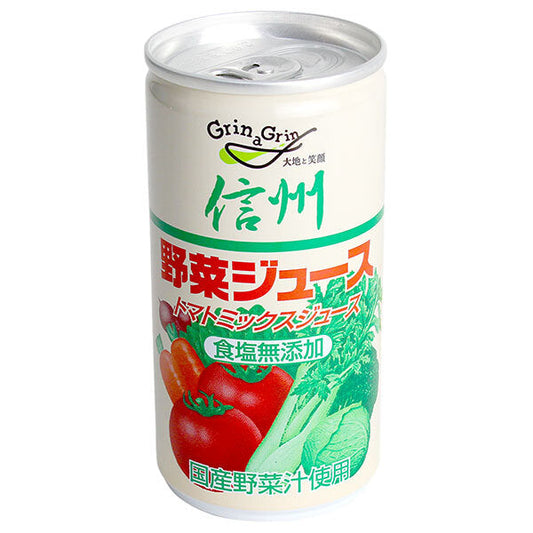 長野興農 信州 野菜ジュース 食塩無添加 190g缶×30本入【日本出荷】