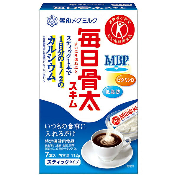 Megmilk Snow Brand Mainichi Boned Skim Stick Type [Food for Specified Health Use Special Insurance] (16g x 7 bottles) x 12 boxes [Shipped in Japan]