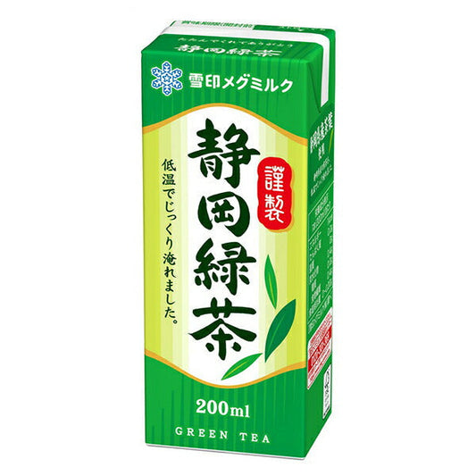 Snow Brand Megmilk Shizuoka Green Tea, 200ml paper carton x 18 bottles [Ships from Japan] 
