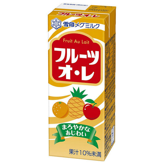 Snow Brand Megmilk Fruit O'Lee, 200ml paper cartons x 24 (12 x 2) [Ships from Japan] 