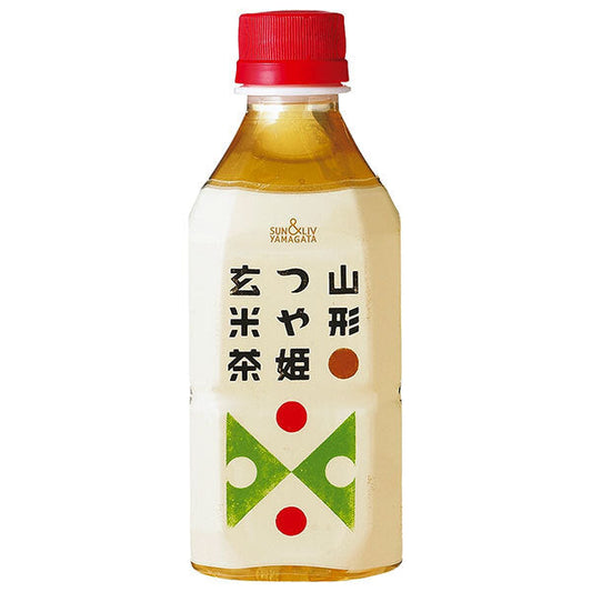 山形食品 山形つや姫玄米茶 350mlPET×24本入【日本出荷】