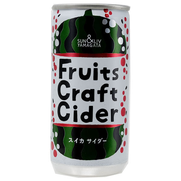 Best before date: April 2, 2026 or later. Yamagata Foods FruitsCraftCider Watermelon 200ml Cans x 30 [Ships from Japan] 