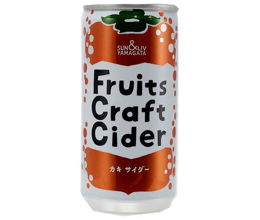 Yamagata Foods FruitsCraftCider Kaki 200ml Can x 30 [Ships from Japan] 