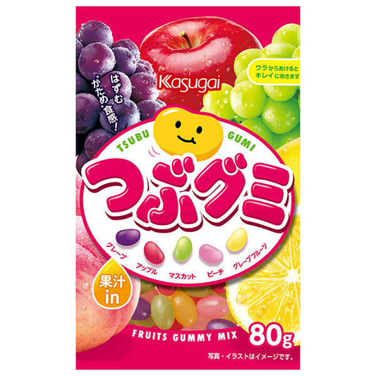 春日井製菓 つぶグミ 80g×6個入【日本出荷】