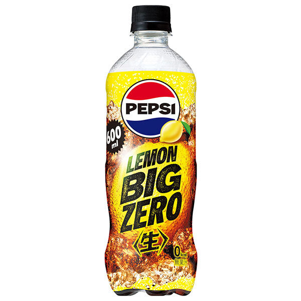 Suntory Pepsi Draft Big Zero Lemon (Sold Individually) 600ml PET Bottles x 24 (Ships from Japan) 
