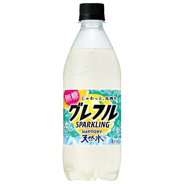 Suntory Natural Mineral Water Grapefruit Sparkling 500ml PET Bottle x 24 Bottles [Ships from Japan] 