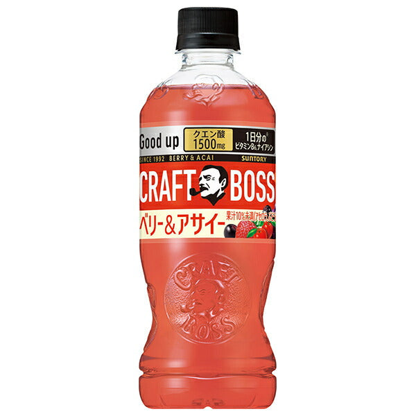 Suntory Craft Boss Berry & Acai [For hand sale] 500ml plastic bottles x 24 bottles [Shipped in Japan]