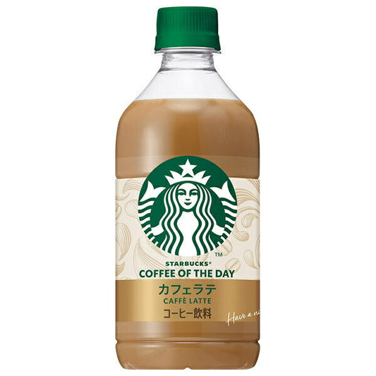 Suntory Starbucks COFFE OF THE DAY Cafe Latte 480ml PET bottle x 24 pieces [Shipped in Japan]