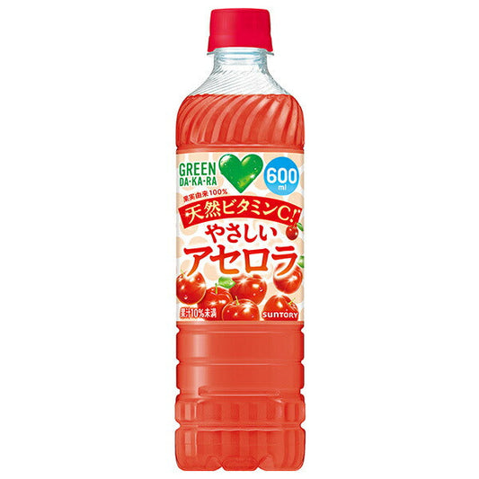 サントリー GREEN DA KA RA(グリーン ダカラ) やさしいアセロラ 600mlペットボトル×24本入【日本出荷】