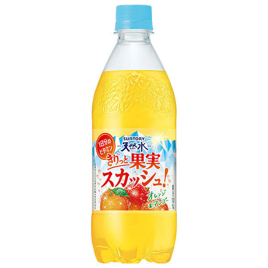 Suntory Suntory Tennensui Kiritto Fruit Squash! Orange & Mango 500ml plastic bottle x 24 bottles [shipped in Japan]
