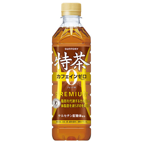 Suntory Tokucha Caffeine Zero [For hand-selling] [Food for Specified Health Use Special Insurance] 500ml plastic bottles x 24 pieces [Shipped in Japan]