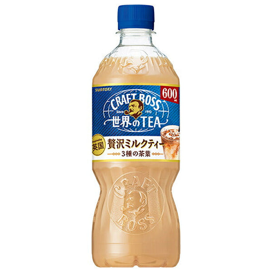 Suntory Craft Boss World TEA Luxury Milk Tea [For hand sale] 600ml plastic bottle x 24 pieces [Shipped in Japan]