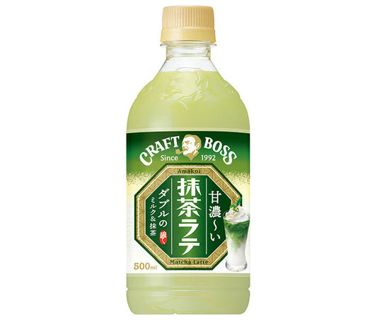 Suntory Craft Boss Matcha Latte 500ml plastic bottle x 24 pieces [shipped in Japan]