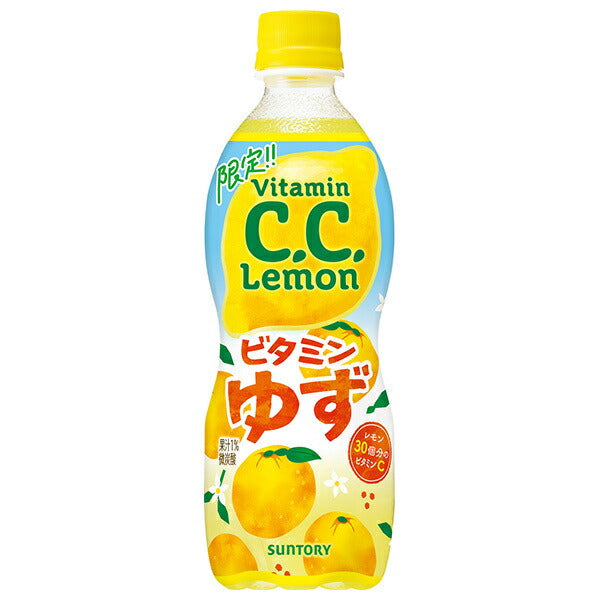 Suntory C.C. Lemon Vitamin Yuzu 500ml plastic bottle x 24 pieces [shipped in Japan]