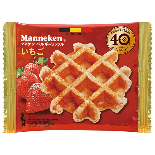 Rosen Manneken Strawberry Waffles, 6-Pack [Ships from Japan]