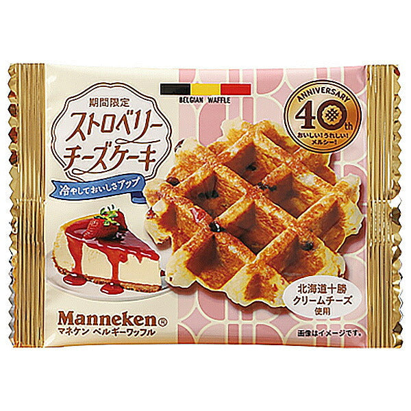 Rosen Manneken Strawberry Cheesecake Waffle 1 piece x 12 (6 x 2) pieces [Shipped in Japan]