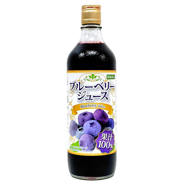 Noda Honey 100% Blueberry Juice, 720 ml Bottles x 12 [Ships from Japan]