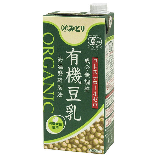 Kyushu Dairy Organic Soy Milk, Unsweetened, 1000ml x 12 (6 x 2) Bottles [Ships from Japan] 