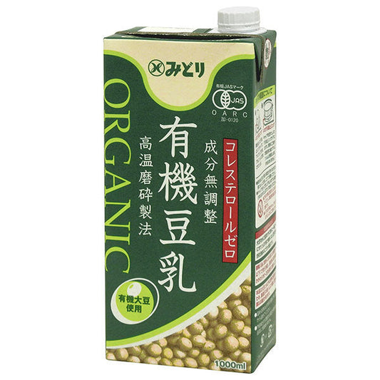 Kyushu Dairy Organic Soy Milk, Unsweetened, 1000ml x 12 (6 x 2) Bottles [Ships from Japan] 