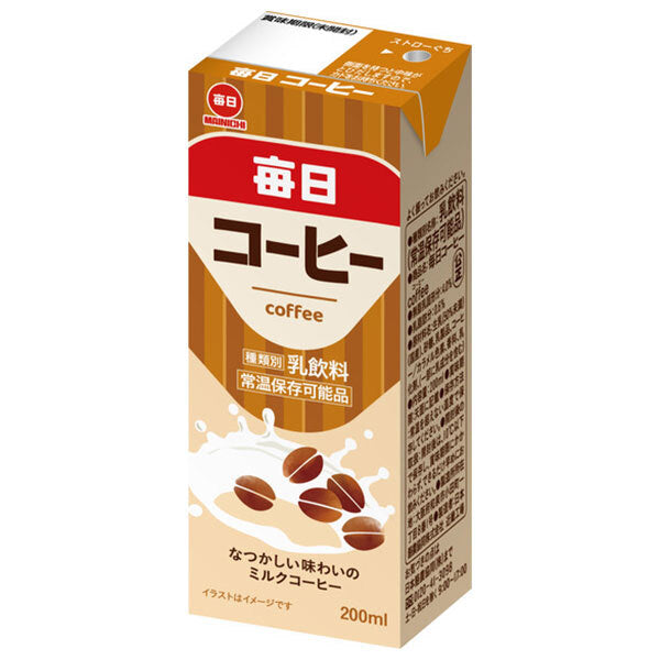 Mainichi Milk Mainichi Coffee 200ml paper pack x 24 bottles [shipped in Japan]