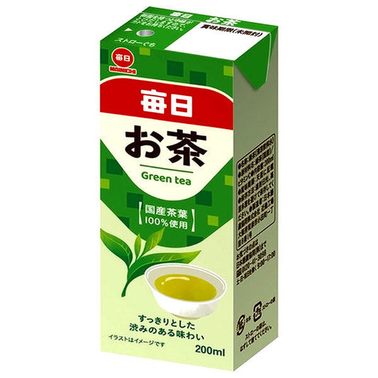 Mainichi Milk, Mainichi Tea, 200ml paper cartons x 24 [Ships from Japan] 