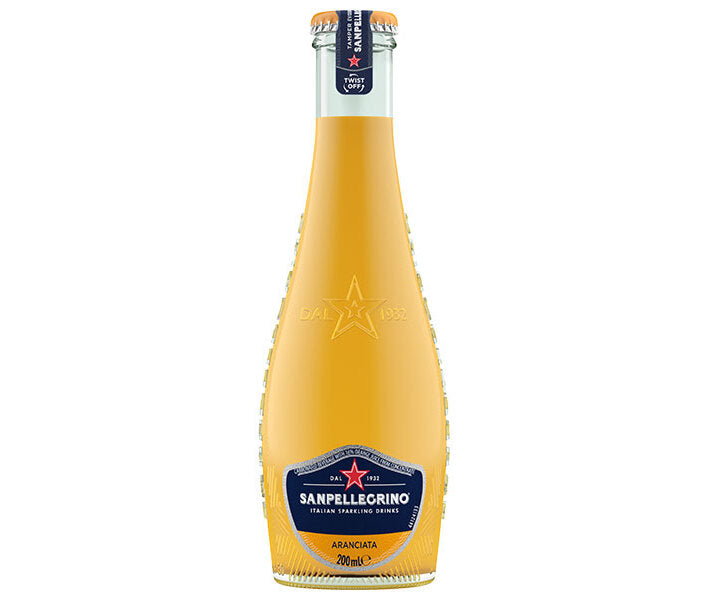 日仏貿易 サンペレグリノ イタリアンスパークリングドリンク アランチャータ(オレンジ) 200ml瓶×24本入【日本出荷】
