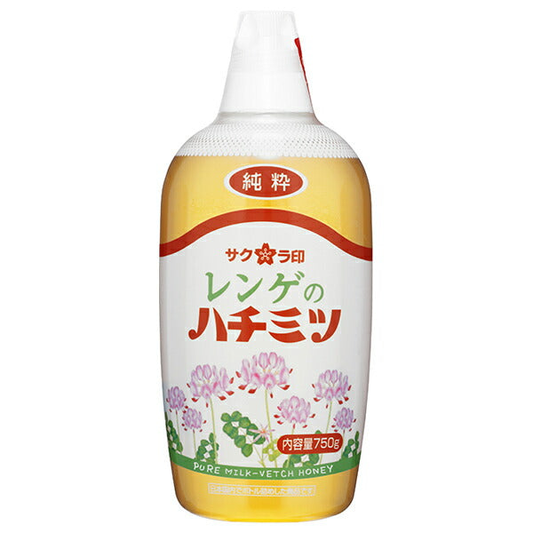 Kato Bee Garden Sakura Brand Pure Astragalus Honey, 750g x 12 bottles [Ships from Japan] 
