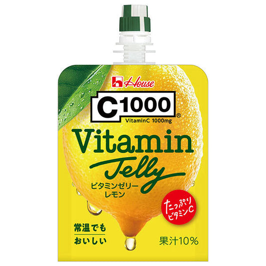 House Wellness C1000 Vitamin Jelly Lemon, 180g Pouch x 24 [Ships from Japan] 