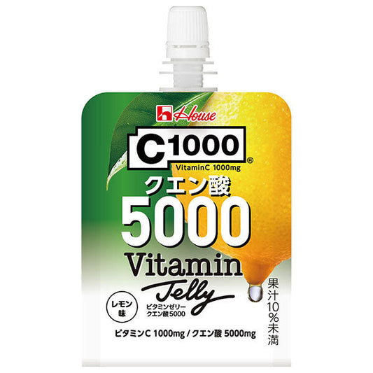 ハウスウェルネス C1000 ビタミンゼリー クエン酸5000 180gパウチ×24本入【日本出荷】