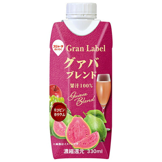 Sujata Guava Blend (Prisma Container) 330ml Paper Carton x 12 [Ships from Japan] 