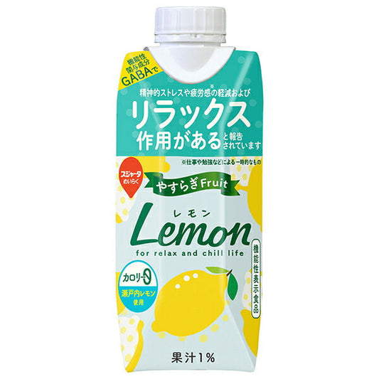 Sujata Yasuragi Fruit Lemon (Prisma Container) 330ml Paper Carton x 12 [Ships from Japan] 