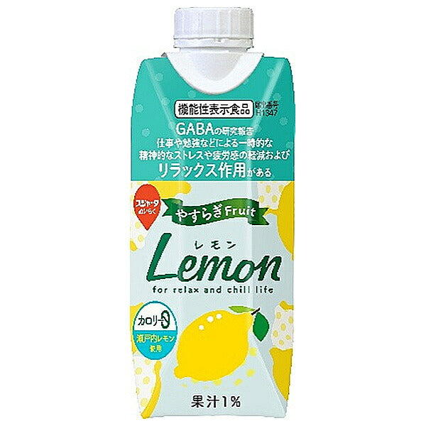 Sujata Yasuragi Fruit Lemon Prisma Pack 330ml Carton x 12 [Ships from Japan]