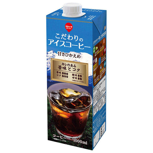 Sujata special iced coffee, moderately sweet, 1000ml paper pack x 6 bottles [shipped in Japan]