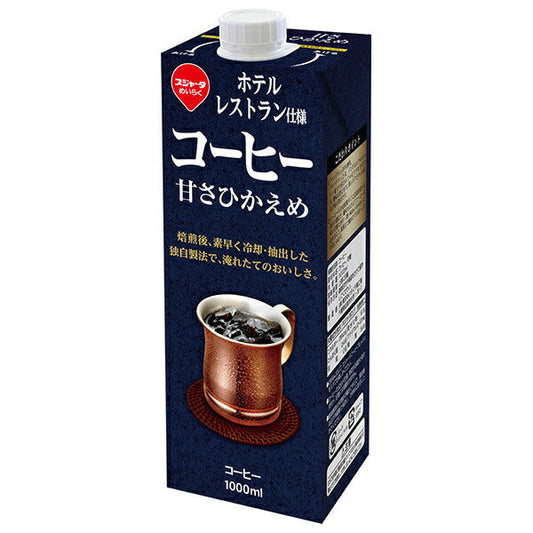 Sujata Hotel Restaurant Coffee, Lightly Sweetened, 1000ml Paper Carton x 6 [Ships from Japan] 